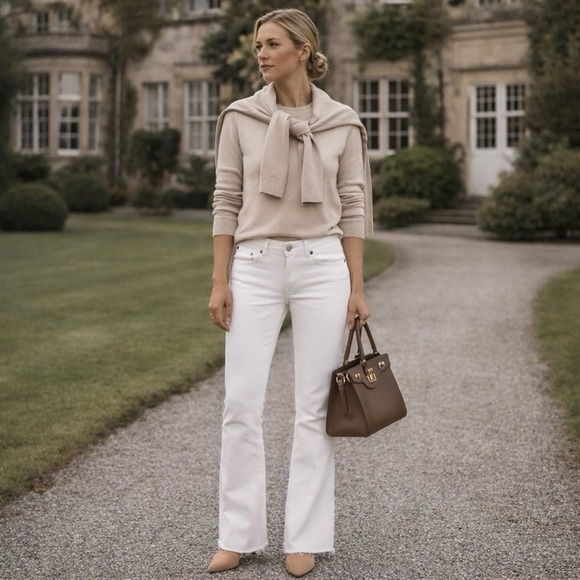 Ag Adriano Goldschmied Denim - AG ADRIANO GOLDSCHMIED Women's Jeans 28R THE ANGEL Boot Cut Flare White USA MADE